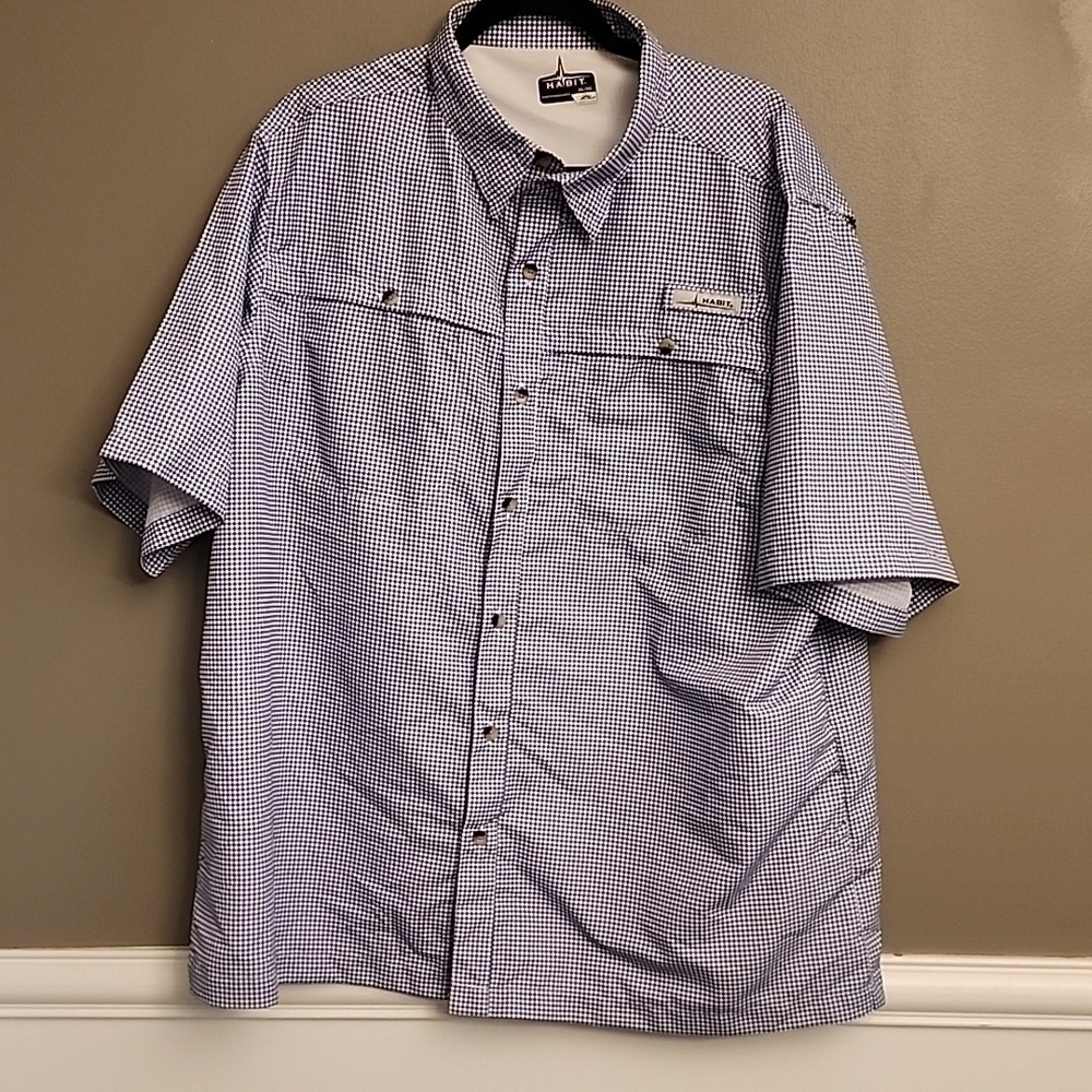 Habit Blue Casual Button Down Shirt